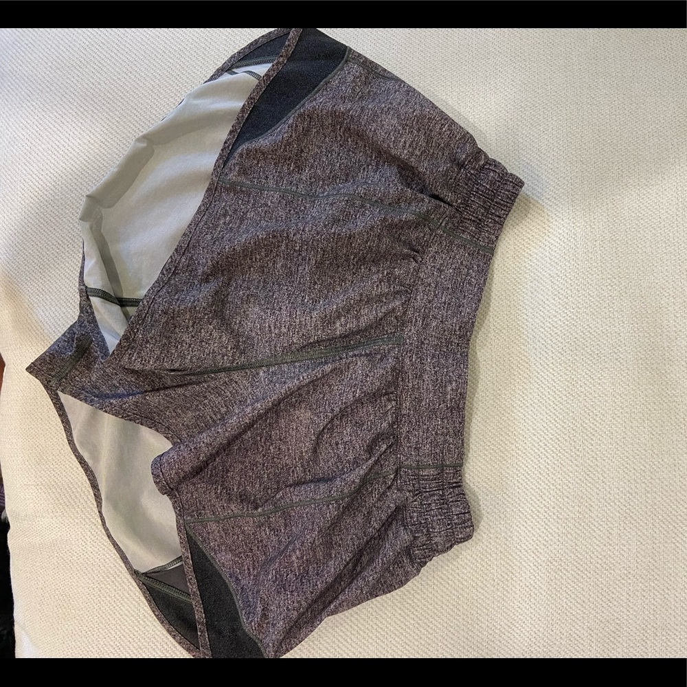 Size 6 grey lululemon hotty hot shorts